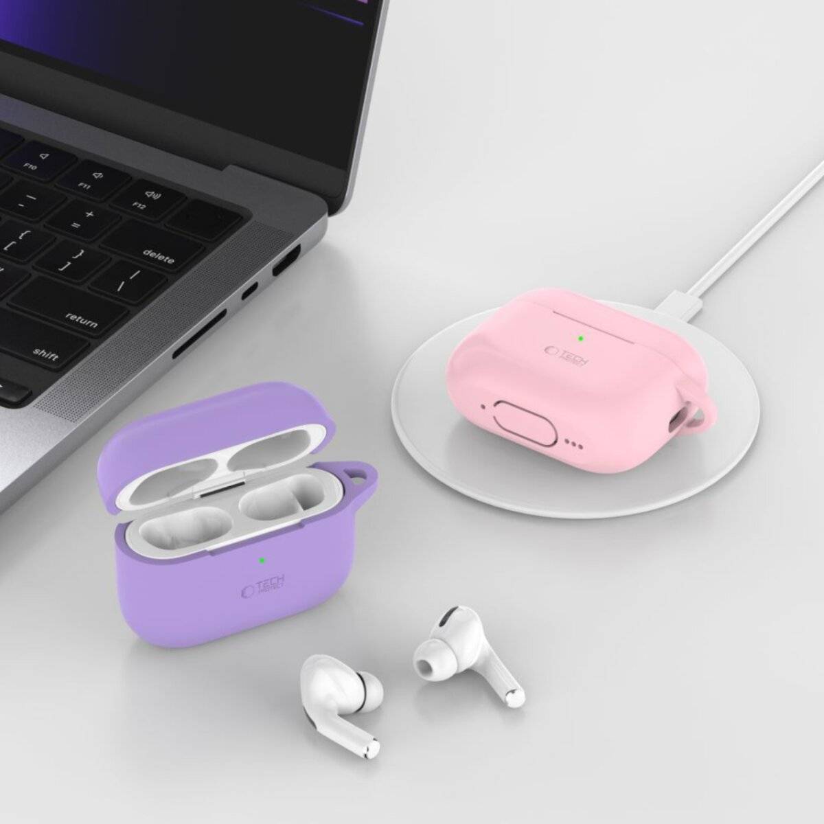 Tech-Protect Silikon-Hakenhülle Apple AirPods Pro 1 / 2 – Orange