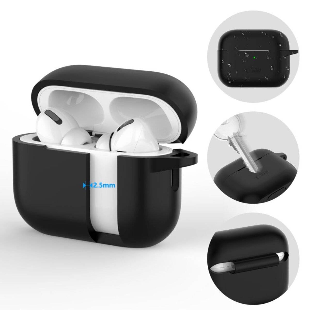 Tech-Protect Silikon-Hakenhülle Apple AirPods Pro 1 / 2 – Orange