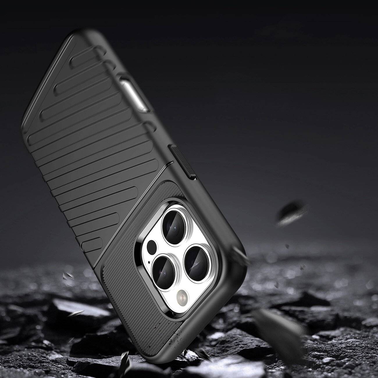 Thunder Case Silikonhülle iPhone 16 Pro – Schwarz