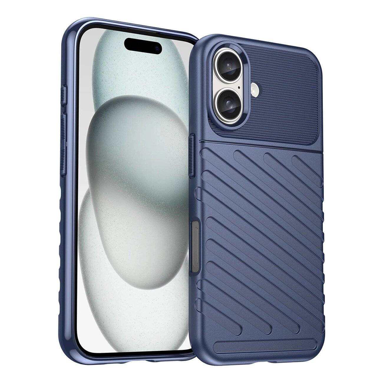 Thunder Case Silikonhülle iPhone 16 Plus – blau