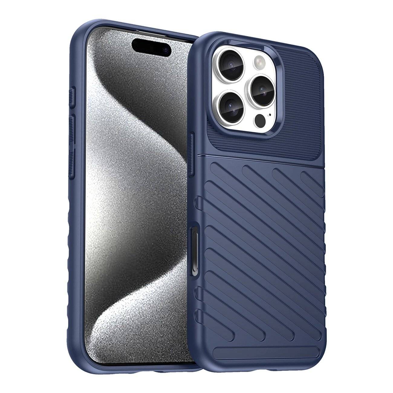 Thunder Case Silikonhülle iPhone 16 Pro – blau