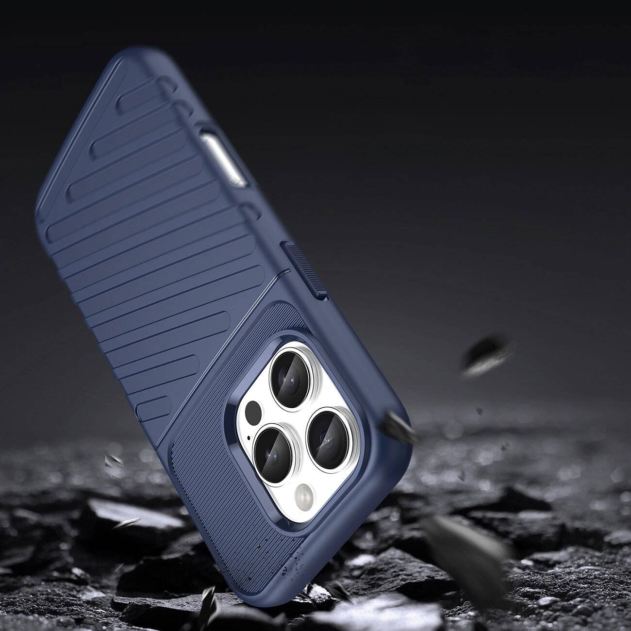 Thunder Case Silikonhülle iPhone 16 Pro – blau