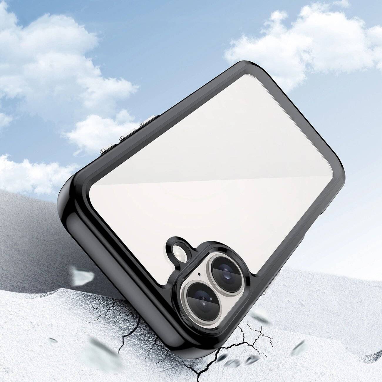 Outer Space Case Gelrahmen iPhone 16 – Schwarz