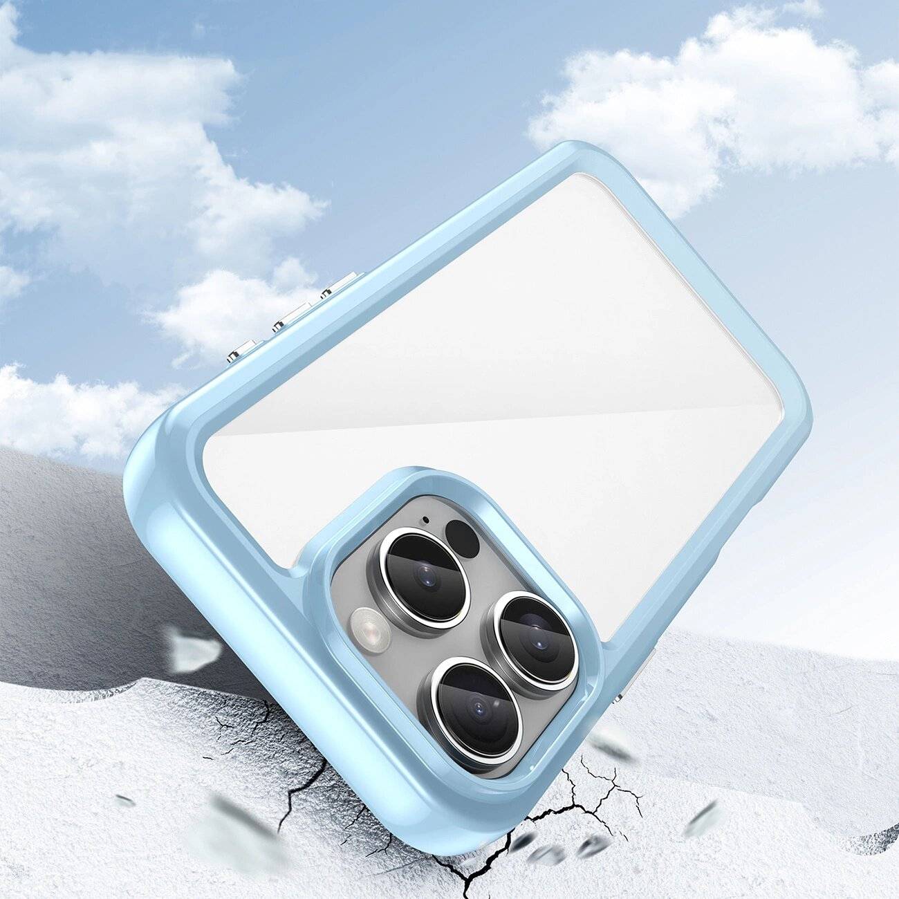 Outer Space Case iPhone 16e Flexible Rahmenabdeckung - Blau