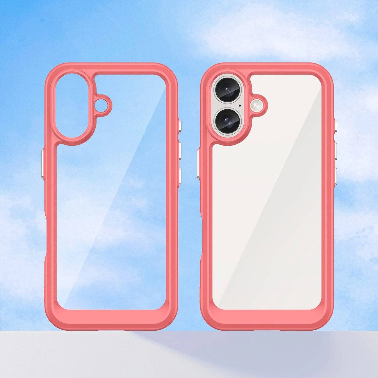 Outer Space Case Gelrahmen iPhone 16 – rot