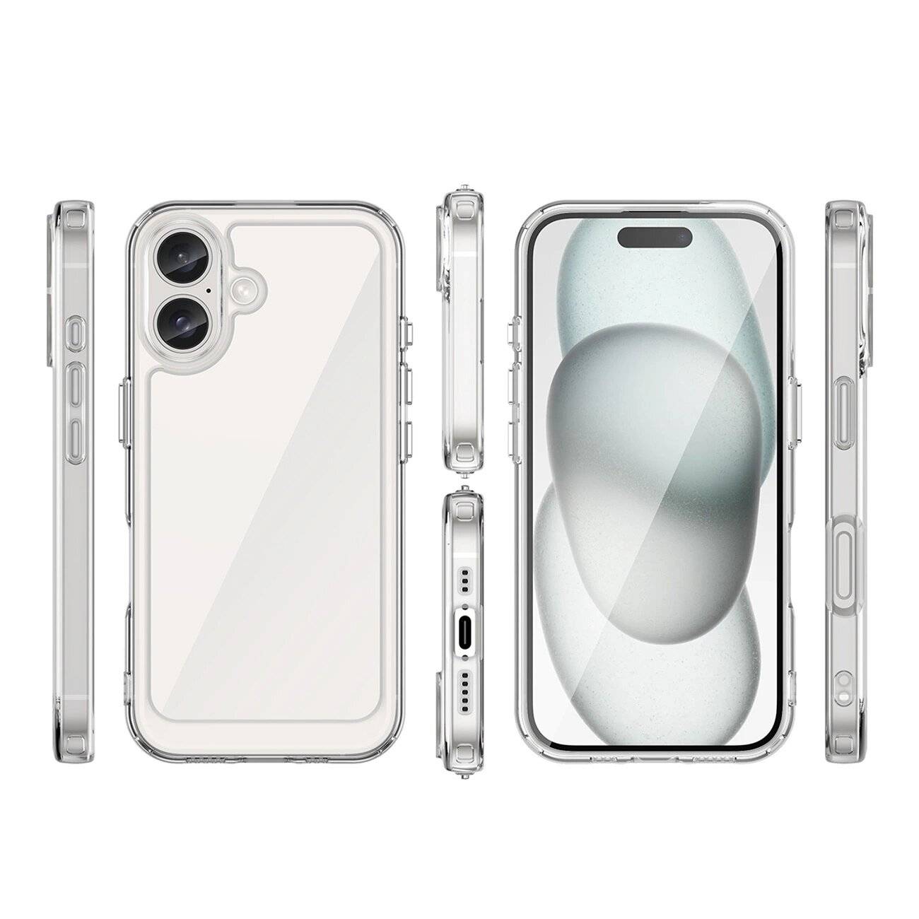 Outer Space Case Gelrahmen iPhone 16 – transparent