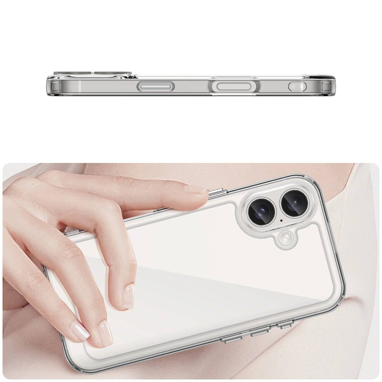 Outer Space Case Gelrahmen iPhone 16 – transparent