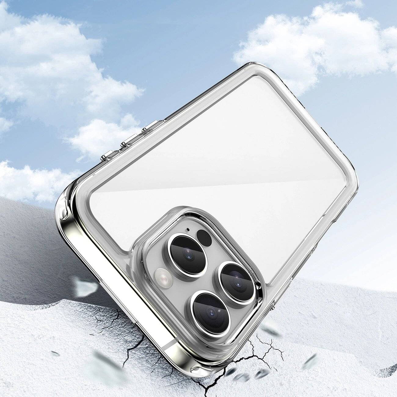 Outer Space Case iPhone 16e Flexible Rahmenabdeckung - Durchsichtig