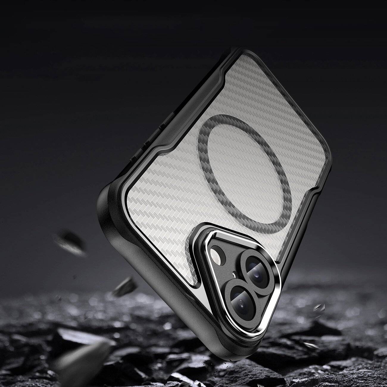 Leading Series MagSafe Silikonhülle iPhone 16 – Schwarz