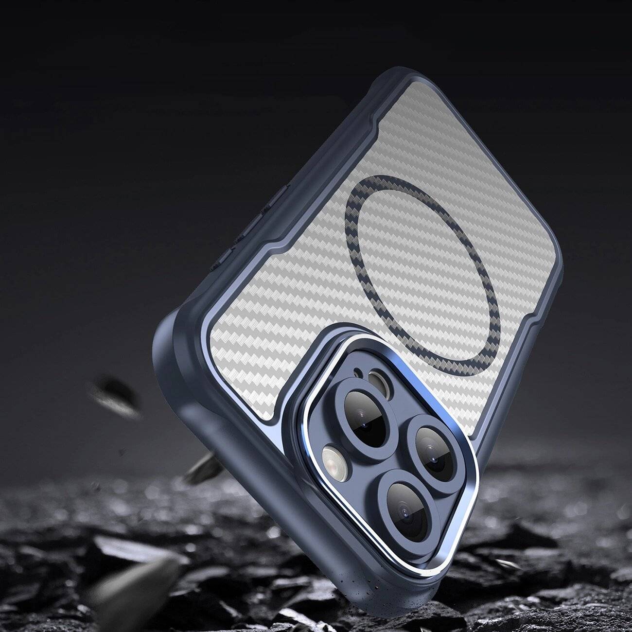 Leading Series MagSafe Silikonhülle iPhone 16 Pro – blau