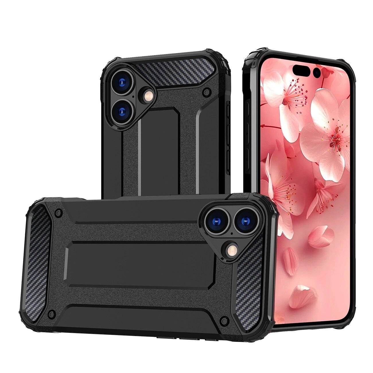 Hybrid Armor Panzerhülle iPhone 16 – Schwarz