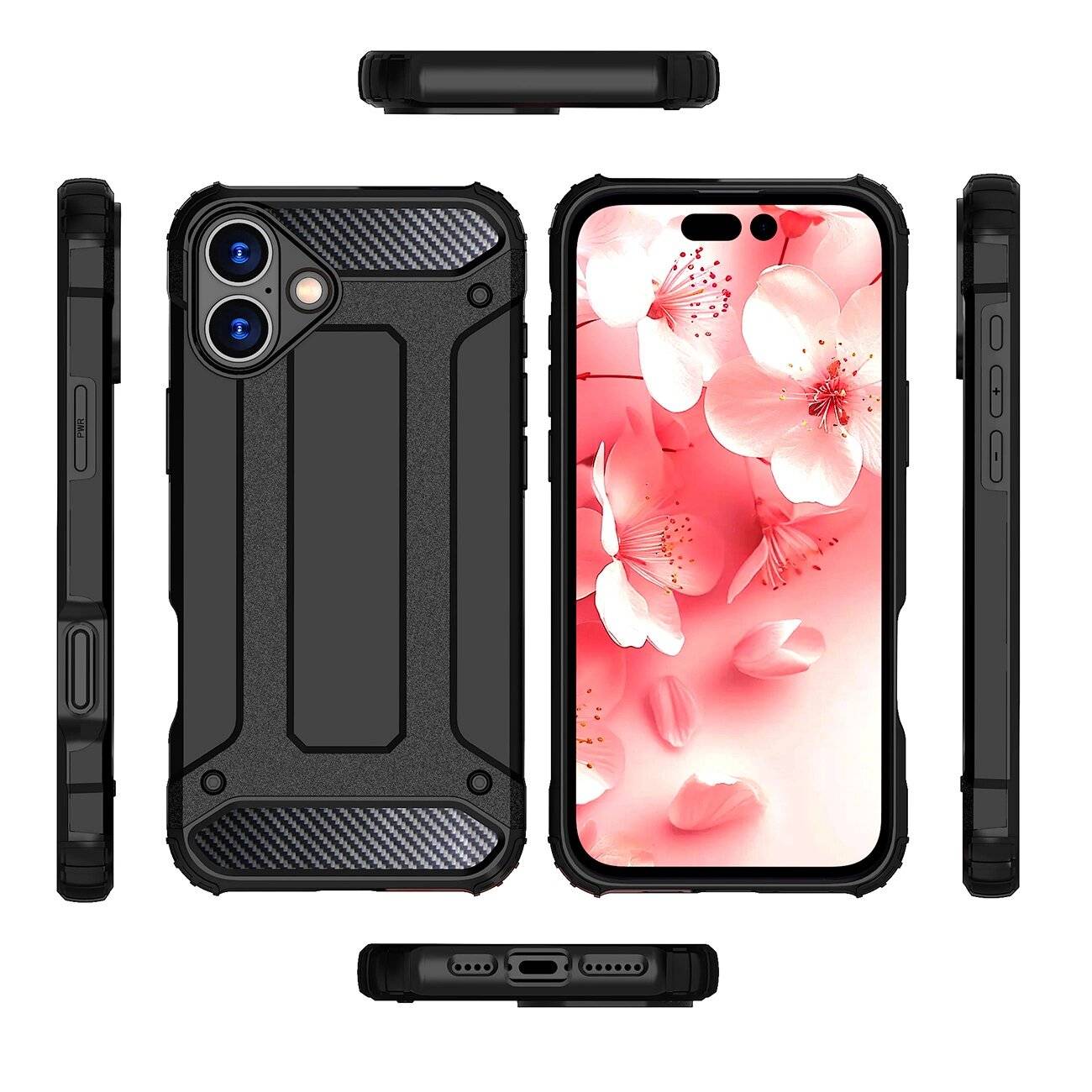 Hybrid Armor Panzerhülle iPhone 16 – Schwarz