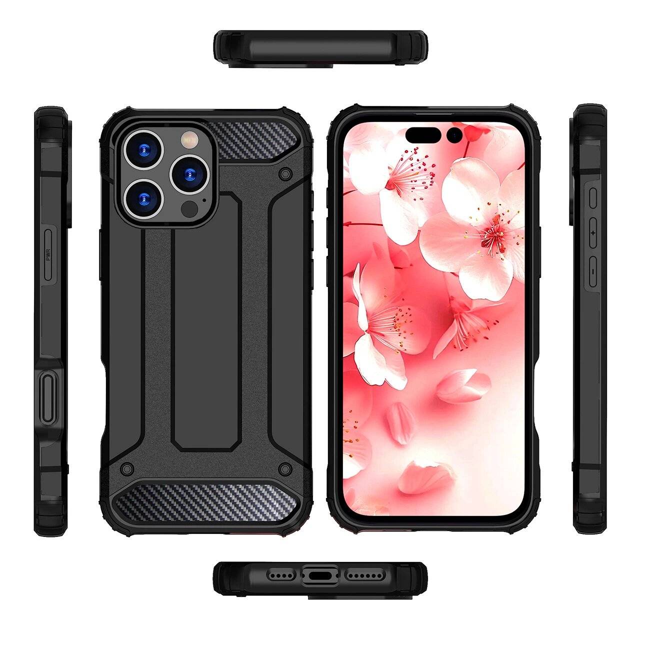 Hybrid Armor Panzerhülle iPhone 16 Pro Max – Schwarz