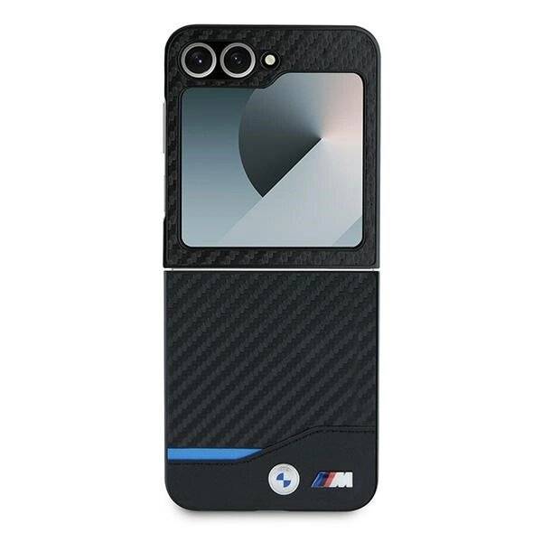 BMW Carbon Blue Line Hülle Samsung Galaxy Z Flip 6 - schwarz