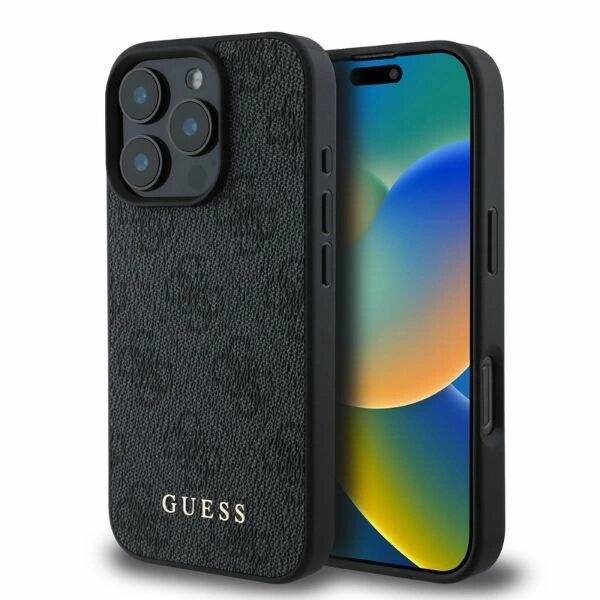 Guess 4G Classic Hülle iPhone 16 Pro – Schwarz