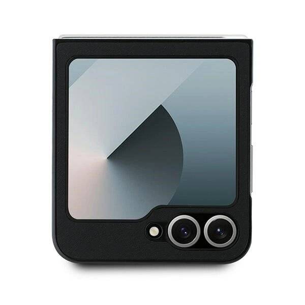 Mercedes MagSafe-Hülle Leder Holzimitat Samsung Galaxy Z Flip 6 – Schwarz