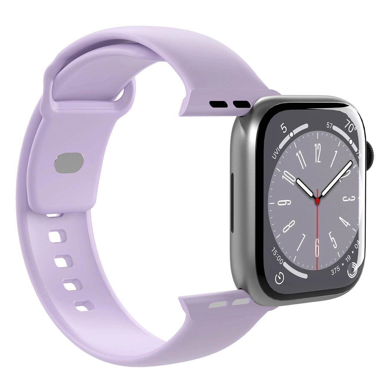 Puro Icon Silikonarmband Apple Watch 42 / 44 45 49 mm - Lavendel 2 Stk.