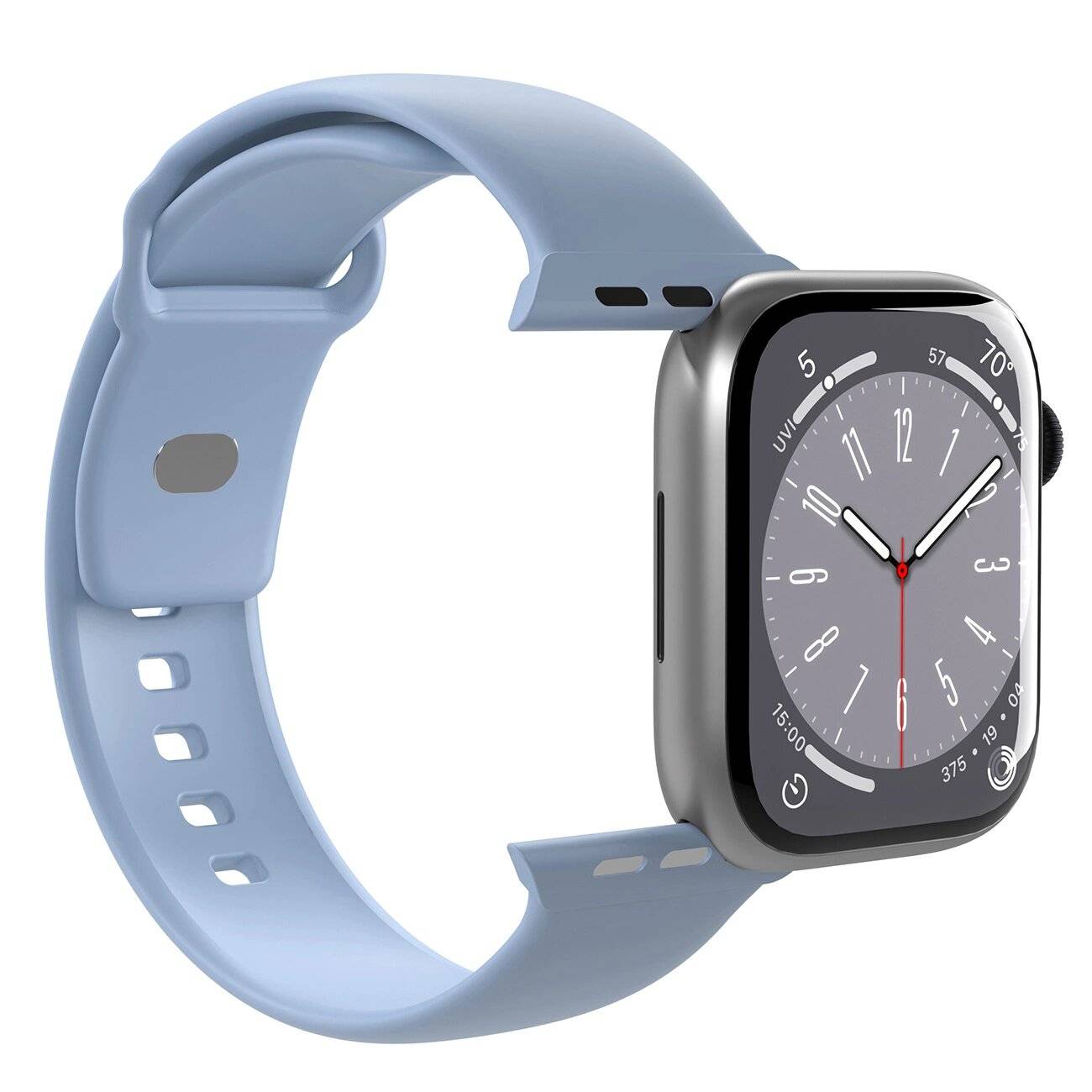 Puro Icon Silikonarmband Apple Watch 42 / 44 45 49 mm - Hellblau 2 Stk.