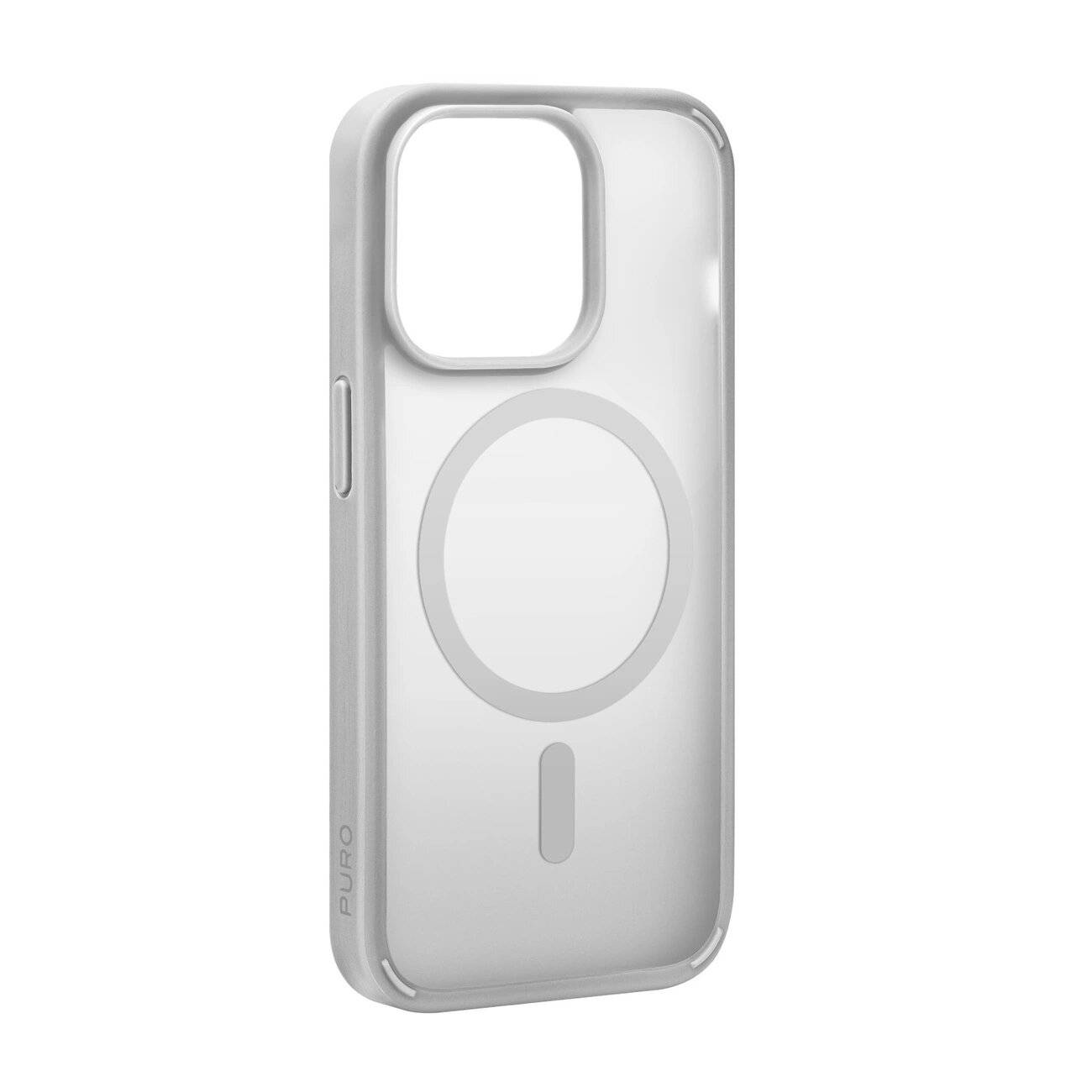 Puro Gradient MagSafe Silikonhülle iPhone 15 Pro Max – Silber