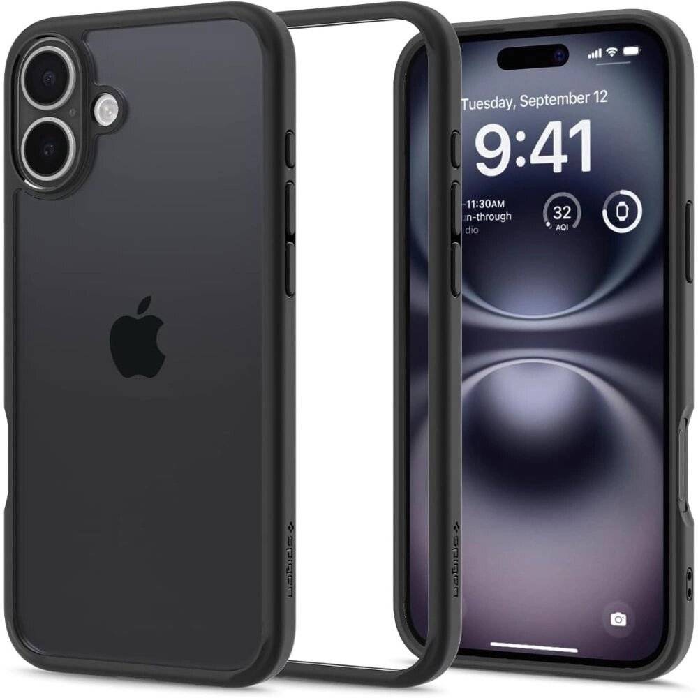 Spigen Ultra Hybrid-Hülle iPhone 16 – mattschwarz