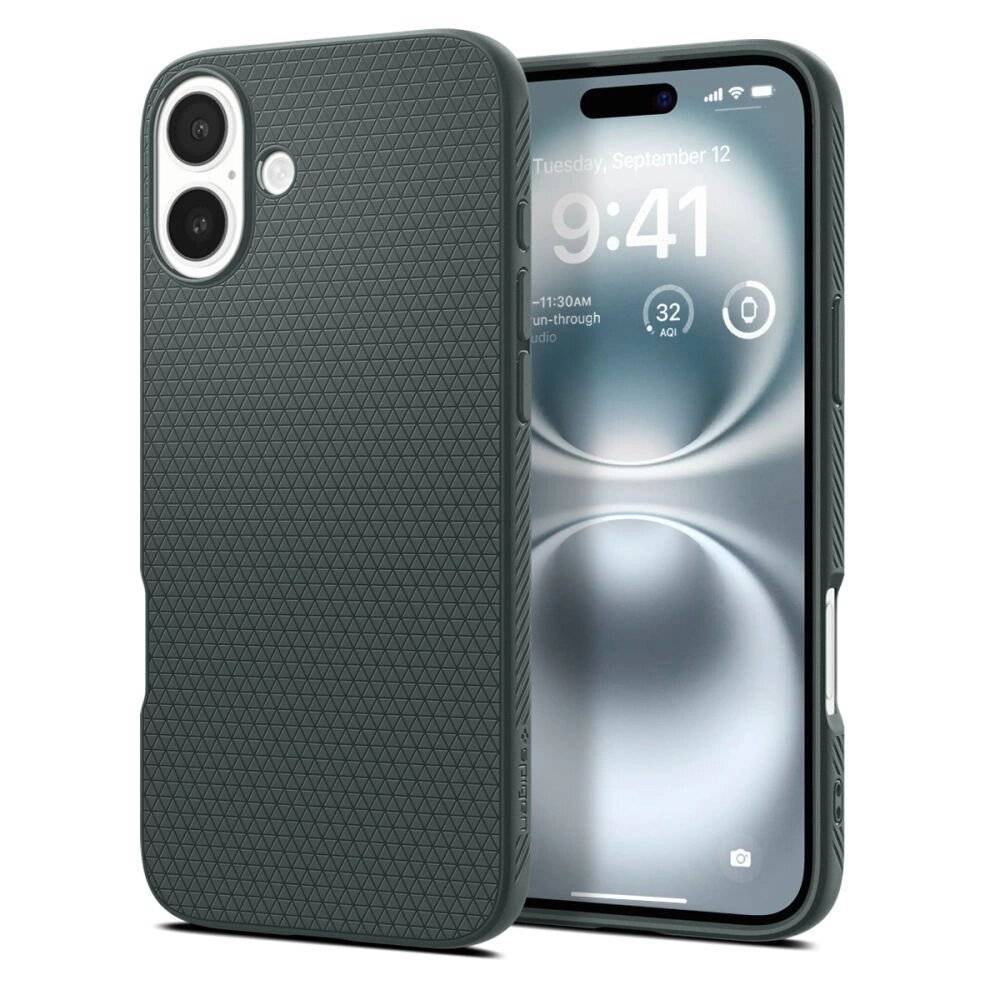 Spigen Liquid Air Hülle iPhone 16 – Grün