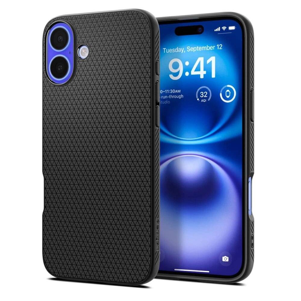 Spigen Liquid Air Hülle iPhone 16 – Schwarz