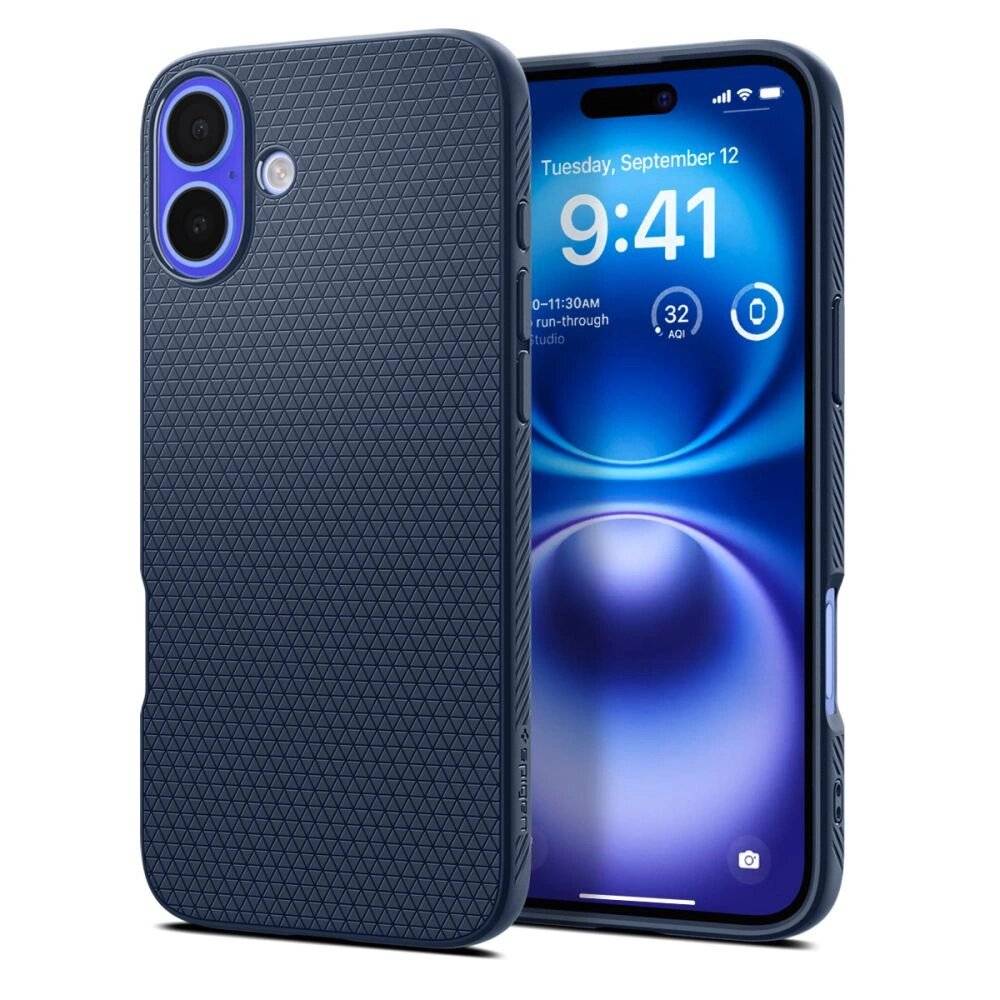 Spigen Liquid Air Hülle iPhone 16 – blau