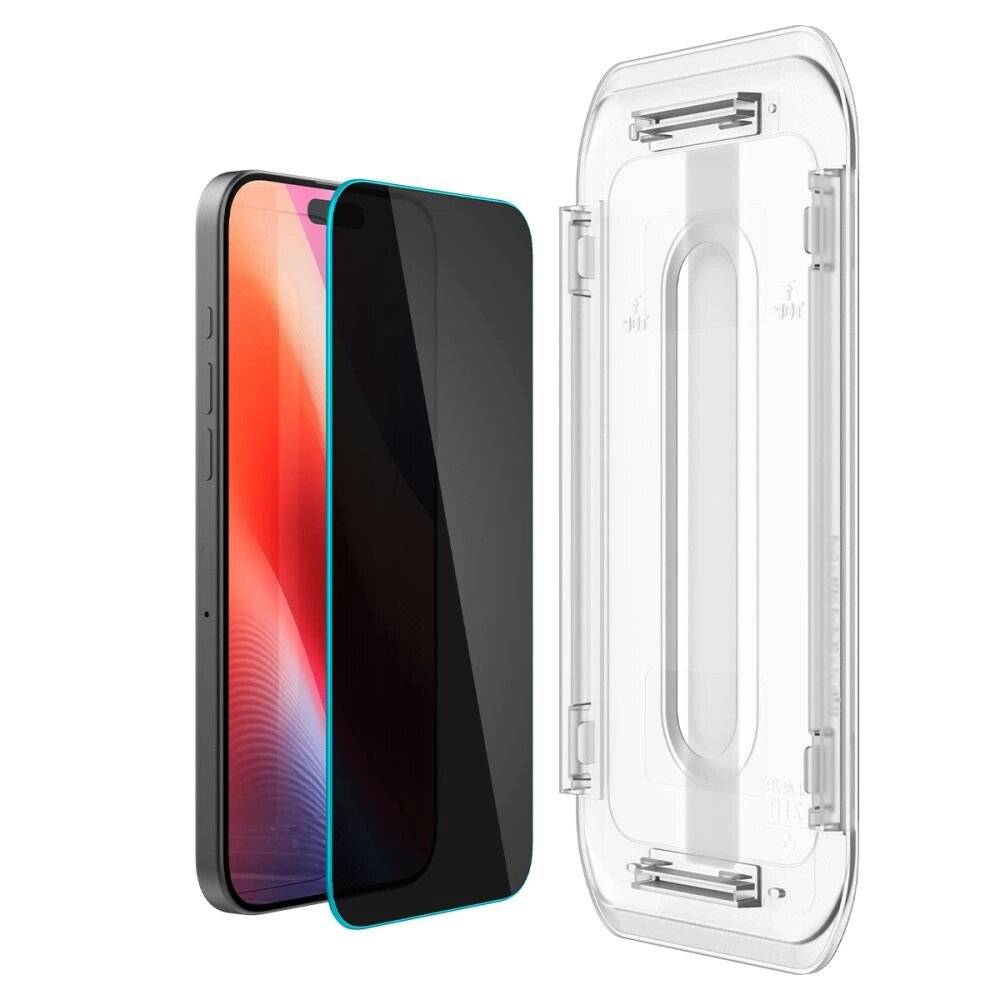 Spigen Glas.tR EZ Fit Privacy gehärtetes Glas iPhone 16 Pro – 2 Stk.