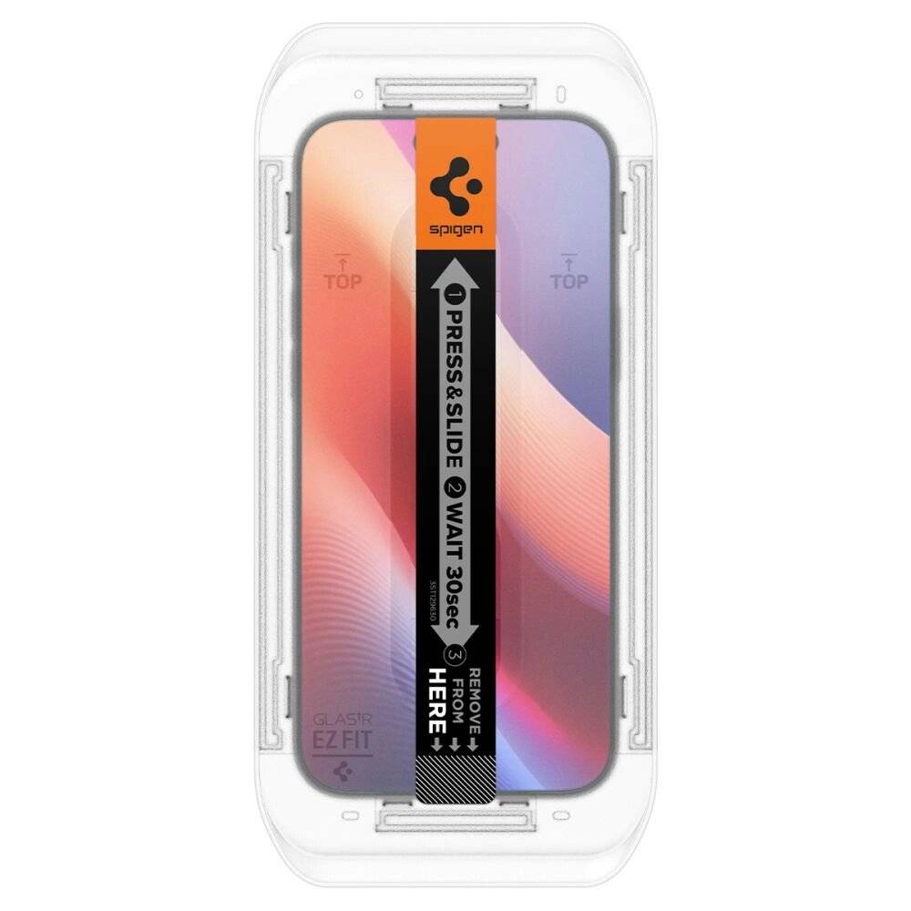 Spigen Glas.tR EZ Fit Privacy gehärtetes Glas iPhone 16 Pro – 2 Stk.