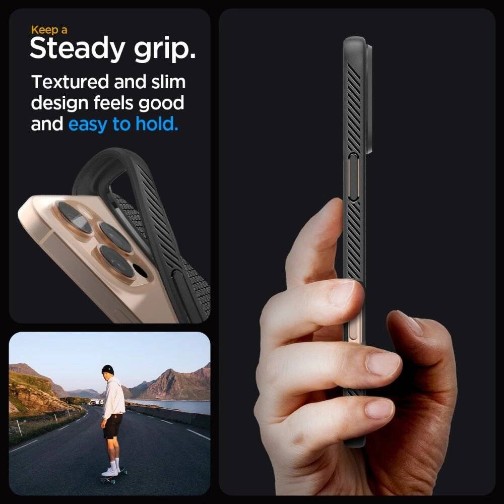 Spigen Liquid Air Hülle iPhone 16 Pro Max – Schwarz