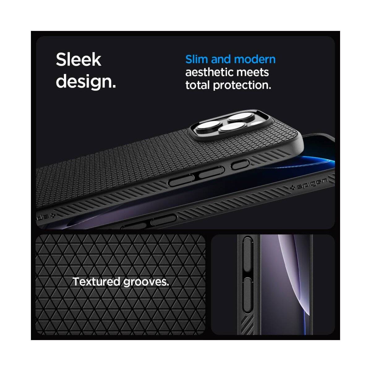 „Handyhülle mit schlankem Design, moderner Ästhetik, strukturierten Rillen und vollständigem Schutz für Geräte.