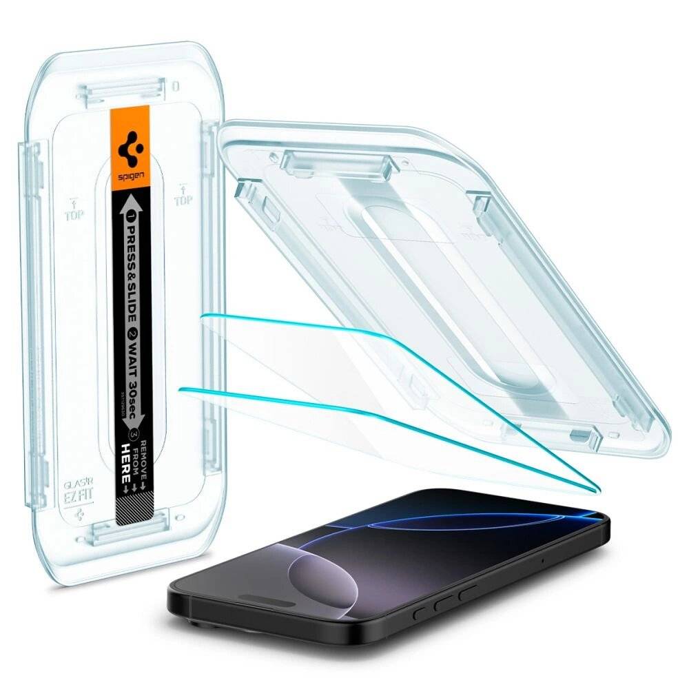 Spigen Glas.tR EZ Fit gehärtetes Glas iPhone 16 Pro Max - 2 Stk.