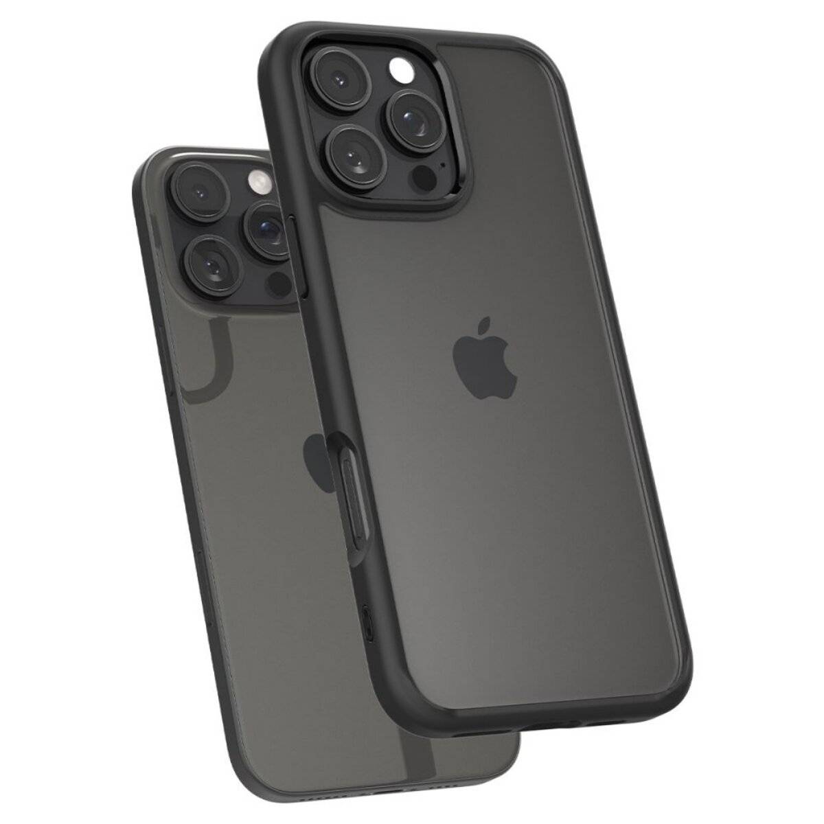 Zwei elegante Smartphones nebeneinander, die ein minimalistisches Design mit einem prominent platzierten Kameramodul und einem teilweise sichtbaren Logo aufweisen.