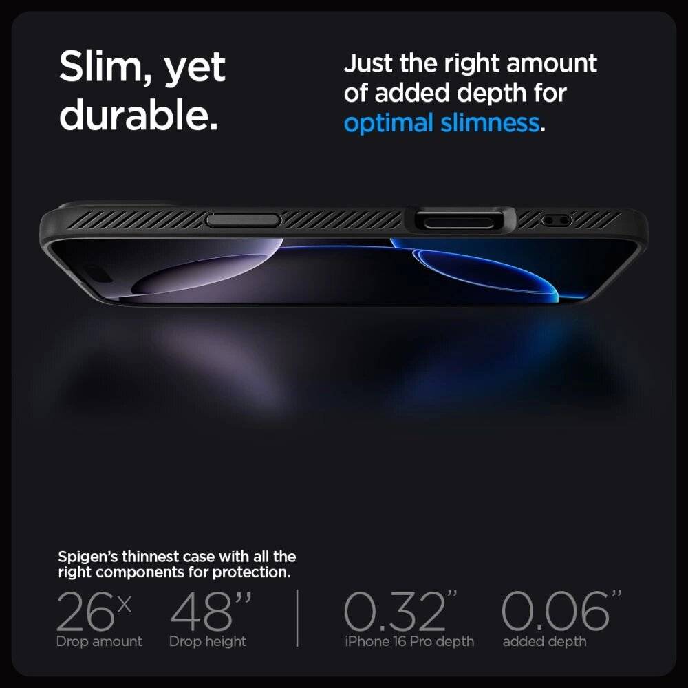 Spigen Liquid Air Hülle iPhone 16 Pro Max – Schwarz