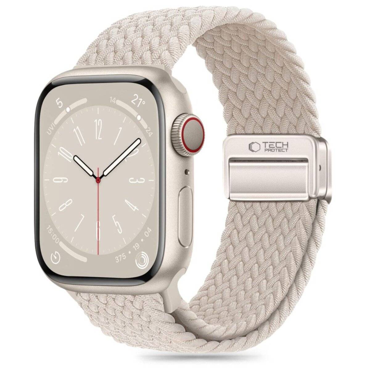 Tech-Protect Nylonmag-Armband für Apple Watch 4 / 5 / 6 / 7 / 8 / 9 / SE (38 / 40 / 41 mm) – Beige