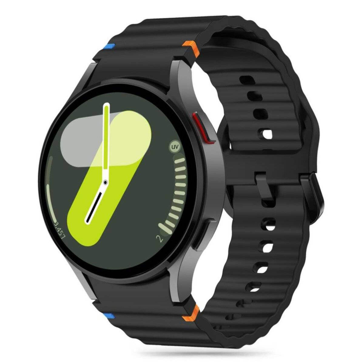 Tech-Protect Silikon-Sportarmband Samsung Galaxy Watch 4/5/5 Pro/6/7/FE – Schwarz