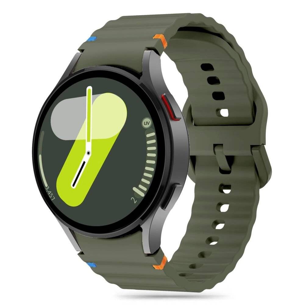 Tech-Protect Silikon-Sportarmband Samsung Galaxy Watch 4/5/5 Pro/6/7/FE – Grün
