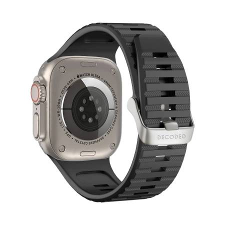 Decoded Ultra Traction Silikonarmband Apple Watch 49/45/44/42 mm Gen 1–9 – SE Schwarz