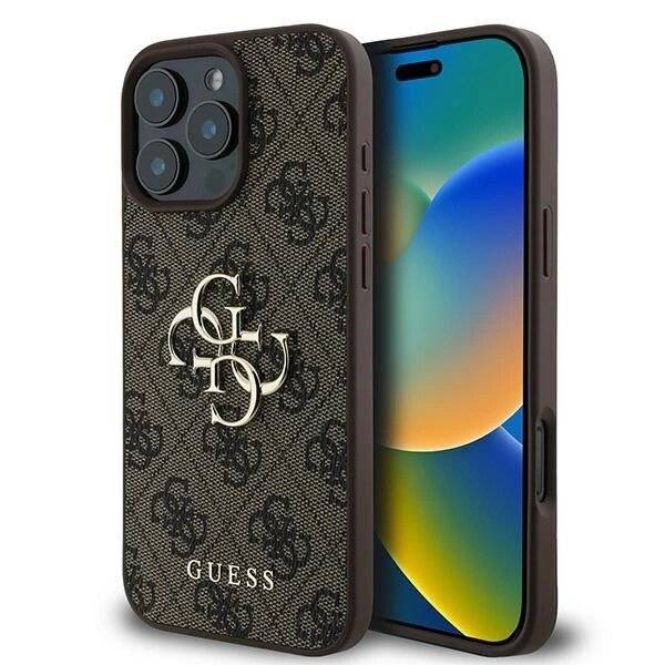 Guess 4G Big Logo Hülle iPhone 16 Pro – braun
