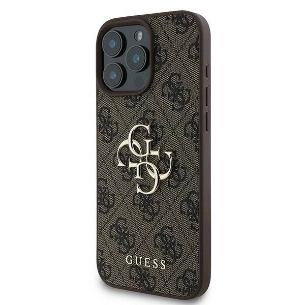 Guess 4G Big Logo Hülle iPhone 16 Pro – braun
