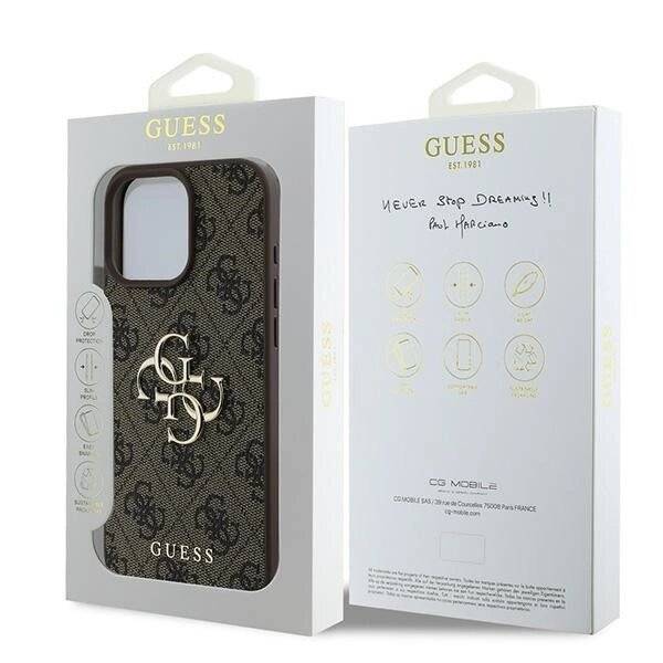 Guess 4G Big Logo Hülle iPhone 16 Pro – braun