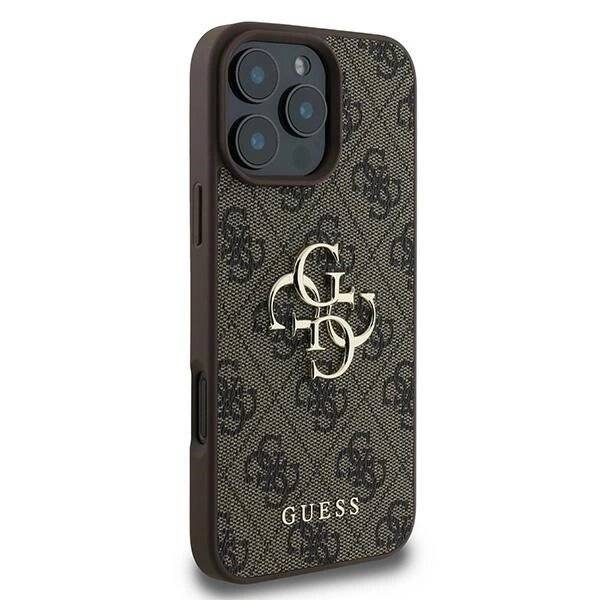 Guess 4G Big Logo Hülle iPhone 16 Pro – braun