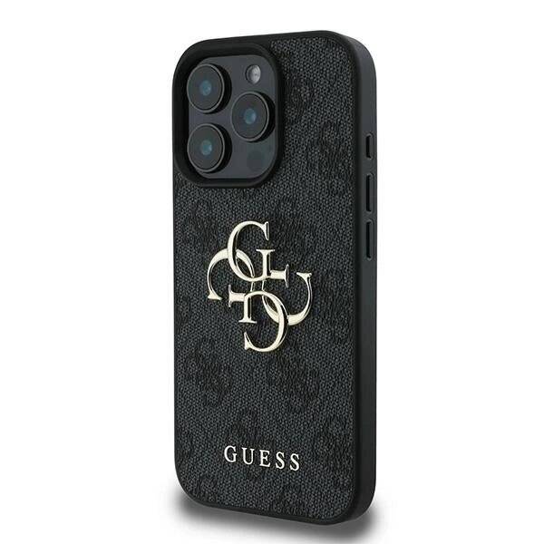 Guess 4G Big Logo Hülle iPhone 16 Pro – Schwarz