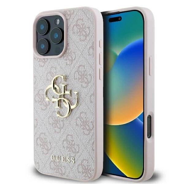 Guess 4G Big Logo Hülle iPhone 16 Pro – Rosa