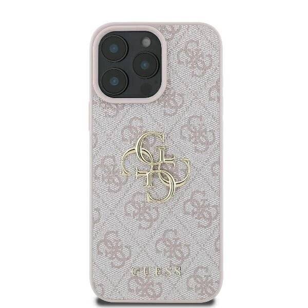 Guess 4G Big Logo Hülle iPhone 16 Pro – Rosa