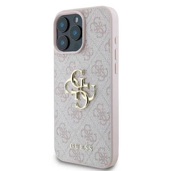 Guess 4G Big Logo Hülle iPhone 16 Pro – Rosa