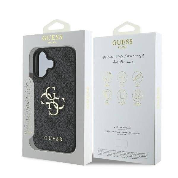 Guess 4G Big Logo Hülle iPhone 16 – Schwarz