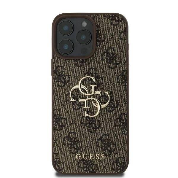 Guess 4G Big Logo Hülle iPhone 16 Pro Max – braun