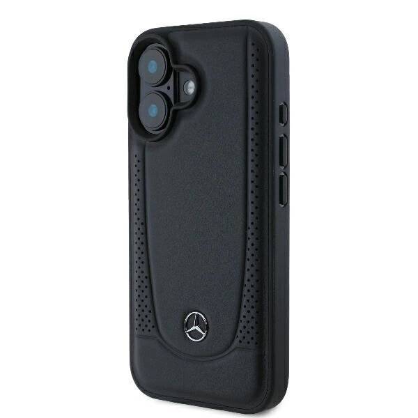 Mercedes Urban Lederhülle iPhone 16 Plus – Schwarz
