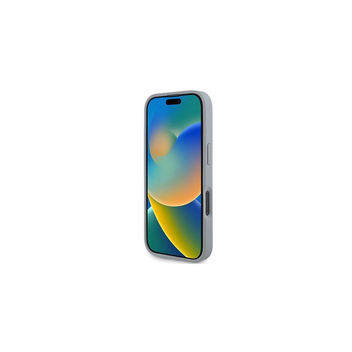 BMW M Carbon Tricolor Line MagSafe Hülle iPhone 16 Pro – grau